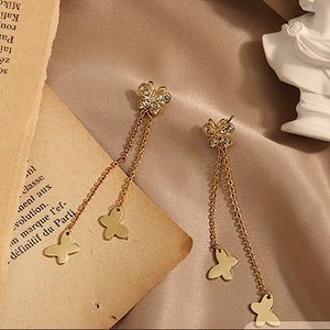 Butterfly Dangle Earrings/ womens Earrings